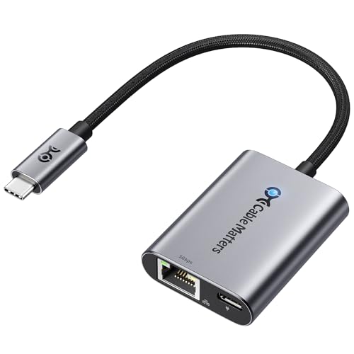 USB-C to 5Gb Ethernet Adapter with 140W Power Delivery