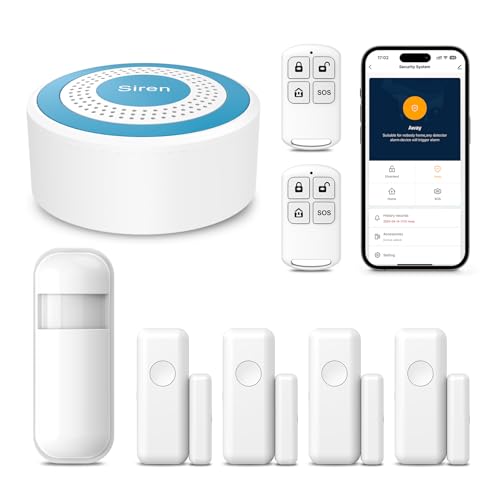 PGST Smart Home Security System with Motion and Door Sensors, Siren Hub, and App Alerts