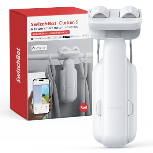 SwitchBot 2025 Automatic Curtain Opener with Bluetooth and WiFi Control