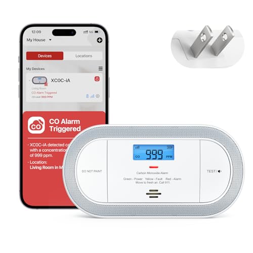 X-Sense Wi-Fi Plug-in Carbon Monoxide Detector with Battery Backup