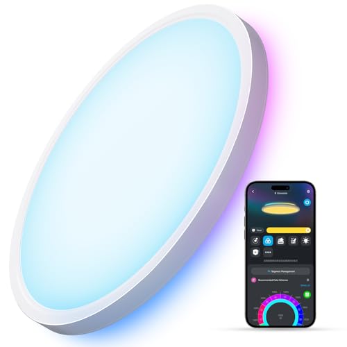 Govee Smart RGBIC LED Ceiling Light with Adjustable Brightness and Alexa Compatibility
