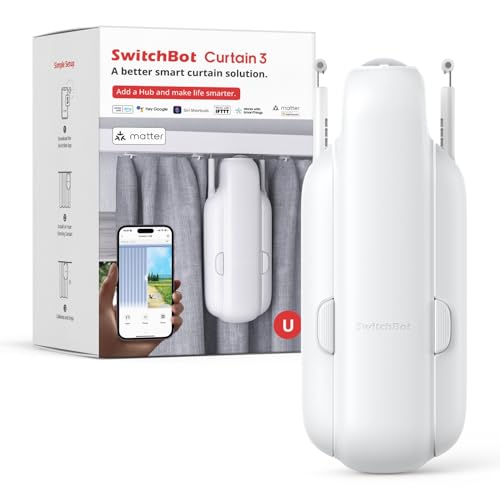 SwitchBot Automatic Curtain Opener with Bluetooth and App Control