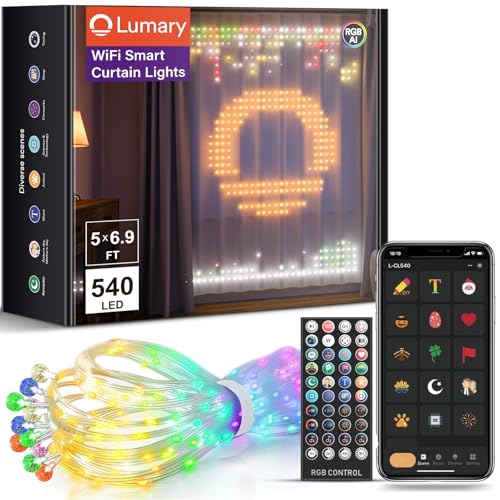 Lumary WiFi Smart RGB LED Curtain Lights with App & Remote Control