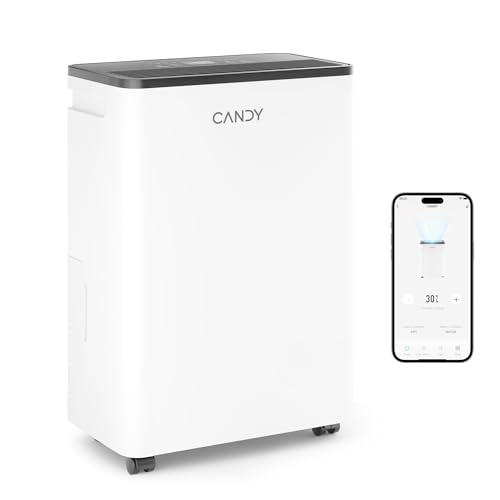 Candy Portable Dehumidifier for 1000-2000 Sq.Ft with Smart Control