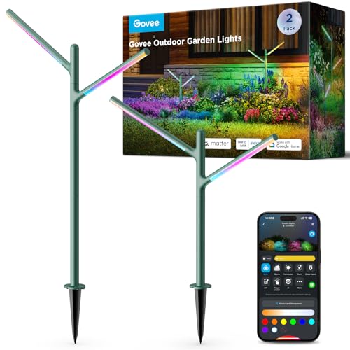 Govee Smart RGBWW Outdoor Garden Pathway Lights - 2 Pack