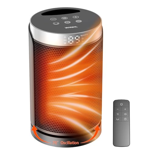 Portable Electric Space Heater with Thermostat and Remote