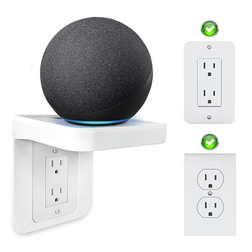 Wall-Mounted Outlet Shelf with Built-In Cable Management