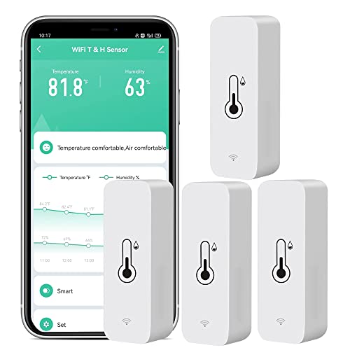 4-Pack WiFi Temperature and Humidity Sensors with Smart Alerts