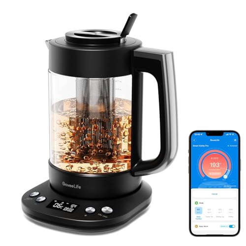 Smart Electric Kettle with Tea Infuser and Variable Temperature Control