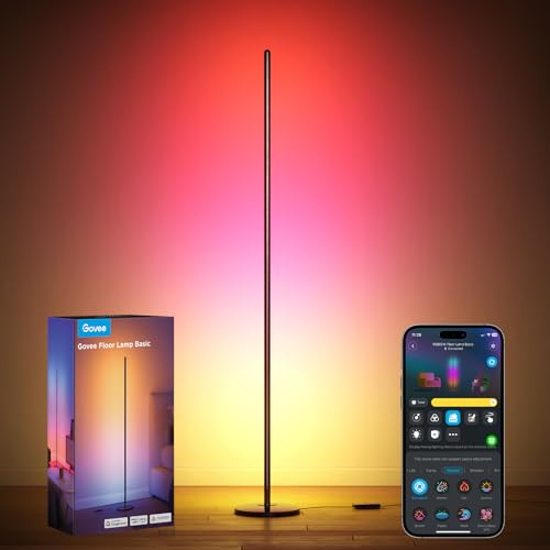 Govee RGBIC Smart LED Corner Floor Lamp with Music Sync and 16 Million Colors