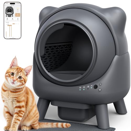 Automatic Self-Cleaning Cat Litter Box with Odor Control and App Monitoring