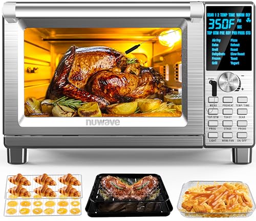 NuWave Bravo XL Air Fryer Toaster Oven, 30-Quart, 12-in-1 Convection Cooker