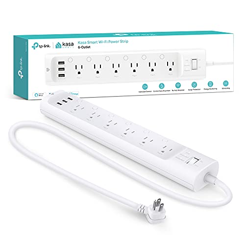 Kasa Smart Power Strip with 6 Outlets and 3 USB Ports