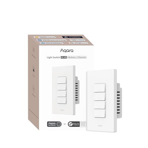 Aqara Smart Light Switch H2 with 4 Buttons and 3 Channels