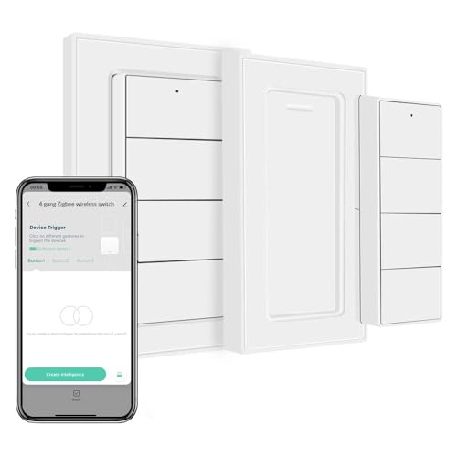 Wireless Zigbee 4-Button Smart Remote for Home Automation