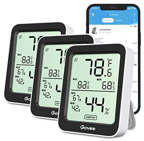 Govee Bluetooth Indoor Hygrometer and Thermometer - 3 Pack
